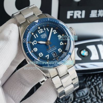 Tag Heuer Autavia Isograph Replica Watch SS Blue Arabic Numerals Dial